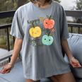 Happy To See Your Face Teacher Apple Women's Comfort Colors T-Shirt Gray Happy To See Your Face Teacher Apple Women's Comfort Colors T-Shirt Gray