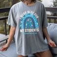 Happy Teacher I Wear Blue For My Students Autism Awareness Women's Comfort Colors T-Shirt Gray Happy Teacher I Wear Blue For My Students Autism Awareness Women's Comfort Colors T-Shirt Gray