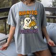 Haunted By Fractions Math Halloween Teacher Women's Comfort Colors T-Shirt Gray Haunted By Fractions Math Halloween Teacher Women's Comfort Colors T-Shirt Gray