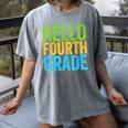 Hello Fourth Grade Shirt 4th Grade Boy Girl Student Teacher Women's Comfort Colors T-Shirt Gray Hello Fourth Grade Shirt 4th Grade Boy Girl Student Teacher Women's Comfort Colors T-Shirt Gray