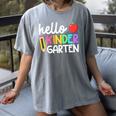 Hello Kindergarten Team Kinder Back To School Teacher Kids Women's Comfort Colors T-Shirt Gray Hello Kindergarten Team Kinder Back To School Teacher Kids Women's Comfort Colors T-Shirt Gray