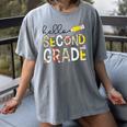 Hello Second Grade Team 2nd Grade Back To School Teacher Kid Women's Comfort Colors T-Shirt Gray