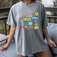 Hello Word In Different Languages Travel And Teacher Lover Women's Comfort Colors T-Shirt Gray Hello Word In Different Languages Travel And Teacher Lover Women's Comfort Colors T-Shirt Gray