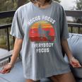 Hocus Pocus Everybody Focus Witch Halloween Teacher Women Women's Comfort Colors T-Shirt Gray