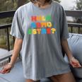 Hola Como Estas Spanish Teacher Fiesta Party Banners Women's Comfort Colors T-Shirt Gray
