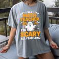 I'm A Math Teacher I'm Scary All Year Long Spooky Halloween Women's Comfort Colors T-Shirt Gray