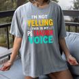 I’m Not Yelling This Is My PE School Teacher Voice I Teach Women's Comfort Colors T-Shirt Gray I’m Not Yelling This Is My PE School Teacher Voice I Teach Women's Comfort Colors T-Shirt Gray