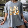 Inclusion Isn't Scary Mummy Boo Ghost Halloween SLP Teacher Women's Comfort Colors T-Shirt Gray Inclusion Isn't Scary Mummy Boo Ghost Halloween SLP Teacher Women's Comfort Colors T-Shirt Gray