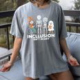 Inclusion Isn't Scary SLP Halloween Costume Sped Teacher Women's Comfort Colors T-Shirt Gray