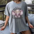 Just a Teacher Who Loves Elephants Elephant Lover Educator Women's Comfort Colors T-Shirt Gray