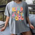Kind Is Always Cool Groovy Teacher Be Kind Kindness Matters Women's Comfort Colors T-Shirt Gray