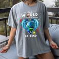 Be Kind Dolphin Autism Awareness Back To School Teacher Men Women Kids Women's Comfort Colors T-Shirt Gray