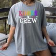 Kinder Crew Kindergarten Teacher 1st Day Of School Women's Comfort Colors T-Shirt Gray