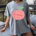 Kindergarten Apple Word Art For Teachers & Students Women's Comfort Colors T-Shirt Gray Kindergarten Apple Word Art For Teachers & Students Women's Comfort Colors T-Shirt Gray