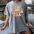 In My Kindergarten Era Retro Back To School Teacher Student Women's Comfort Colors T-Shirt Gray