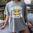 Kindergarten Teacher First Day Of Kinder Back To School Women's Comfort Colors T-Shirt Gray Kindergarten Teacher First Day Of Kinder Back To School Women's Comfort Colors T-Shirt Gray