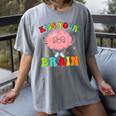 Kiss Your Brain Calm Mindset Teacher Kids Boys Girls Women Women's Comfort Colors T-Shirt Gray Kiss Your Brain Calm Mindset Teacher Kids Boys Girls Women Women's Comfort Colors T-Shirt Gray