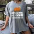 Let's Eat Kids Grammar For Thanksgiving Teacher Women's Comfort Colors T-Shirt Gray Let's Eat Kids Grammar For Thanksgiving Teacher Women's Comfort Colors T-Shirt Gray