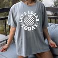 Let's Learn Today Checkered Apple Back To School Teacher Women's Comfort Colors T-Shirt Gray
