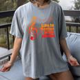 Life Is Better With Music Theory Musician Teacher Notes Clef Women's Comfort Colors T-Shirt Gray