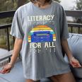 Literacy For All Visually Impaired Braille Teacher The Blind Women's Comfort Colors T-Shirt Gray Literacy For All Visually Impaired Braille Teacher The Blind Women's Comfort Colors T-Shirt Gray