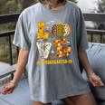 LOVE Kindergarten Pumpkin Teacher Student Halloween Costume Women's Comfort Colors T-Shirt Gray