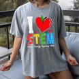 I Love STEM Student Teacher 1st Day Of School Back To School Women's Comfort Colors T-Shirt Gray I Love STEM Student Teacher 1st Day Of School Back To School Women's Comfort Colors T-Shirt Gray