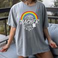 Luckiest Teacher Ever Rainbow- St Patricks Day Teacher Women's Comfort Colors T-Shirt Gray Luckiest Teacher Ever Rainbow- St Patricks Day Teacher Women's Comfort Colors T-Shirt Gray