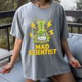 Mad Scientist Kids Youth Adult Science Teacher Chemistry Women's Comfort Colors T-Shirt Gray
