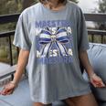 Maestra El Salvador Coquette Bow Hispanic Spanish Teacher Women's Comfort Colors T-Shirt Gray