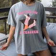 Man I Feel Like A Teacher Retro Western Country Cowgirl Women's Comfort Colors T-Shirt Gray