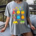 Math Cat Geometry Back To School Mathematics Teacher Women's Comfort Colors T-Shirt Gray