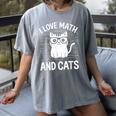 Math And Cats Apparel For Teachers Students Cat Lovers Women's Comfort Colors T-Shirt Gray
