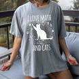 Math Nerd Math Teacher Cat Lover I Love Math And Cats Women's Comfort Colors T-Shirt Gray