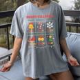 Merry Syllables Teacher Christmas Educational Kids Women's Comfort Colors T-Shirt Gray Merry Syllables Teacher Christmas Educational Kids Women's Comfort Colors T-Shirt Gray
