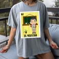 Mexican For Teachers El Maestro Women's Comfort Colors T-Shirt Gray