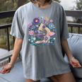 Microscope Flower Butterfly Biology Science Teacher Student Women's Comfort Colors T-Shirt Gray Microscope Flower Butterfly Biology Science Teacher Student Women's Comfort Colors T-Shirt Gray