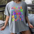Monster ABC Cute Alphabet Halloween Teacher Costume Kids Women's Comfort Colors T-Shirt Gray Monster ABC Cute Alphabet Halloween Teacher Costume Kids Women's Comfort Colors T-Shirt Gray