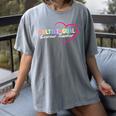 Multilingual Learner Teacher Heart Women's Comfort Colors T-Shirt Gray