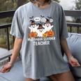 Multilingual Learner Teacher Spooky Halloween ESL Teacher Women's Comfort Colors T-Shirt Gray Multilingual Learner Teacher Spooky Halloween ESL Teacher Women's Comfort Colors T-Shirt Gray