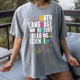 Music Teacher Music Math Language History Reading Science Women's Comfort Colors T-Shirt Gray
