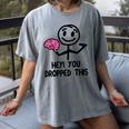Nerdy Hey You Dropped This Brain Math Teacher Women's Comfort Colors T-Shirt Gray Nerdy Hey You Dropped This Brain Math Teacher Women's Comfort Colors T-Shirt Gray