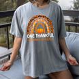 One Thankful Science Teacher Rainbow Boho Fall Thanksgiving Women's Comfort Colors T-Shirt Gray One Thankful Science Teacher Rainbow Boho Fall Thanksgiving Women's Comfort Colors T-Shirt Gray
