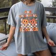 One Thankful Teacher Fall Leaves Thanksgiving Retro Women's Comfort Colors T-Shirt Gray One Thankful Teacher Fall Leaves Thanksgiving Retro Women's Comfort Colors T-Shirt Gray
