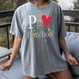 P Is For Preschool Teacher Student Back To School Women's Comfort Colors T-Shirt Gray