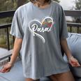 Para Heart Paraprofessional Teacher Paraeducator Women's Comfort Colors T-Shirt Gray