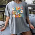 Peace Love Books Bookworm Librarian Reading Teacher Groovy Women's Comfort Colors T-Shirt Gray Peace Love Books Bookworm Librarian Reading Teacher Groovy Women's Comfort Colors T-Shirt Gray