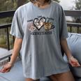 Peace Love Coffee Science Teacher Women's Comfort Colors T-Shirt Gray