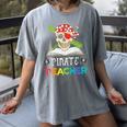 Pirate Teacher Halloween Skull Adult Women's Comfort Colors T-Shirt Gray