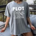Plot It Builds Character Book Reading Teacher Women's Comfort Colors T-Shirt Gray Plot It Builds Character Book Reading Teacher Women's Comfort Colors T-Shirt Gray